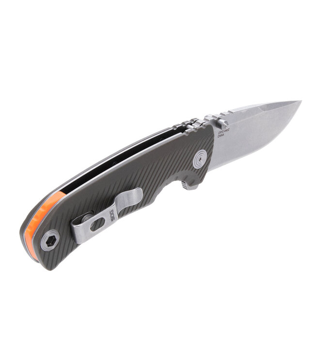 Tellus ATK Folding Knife Olive Drab Orange