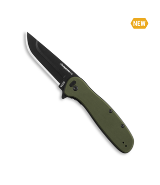 Outdoor Edge RAZOR VX2 Green G10 Blk Drop Point Spring Assist