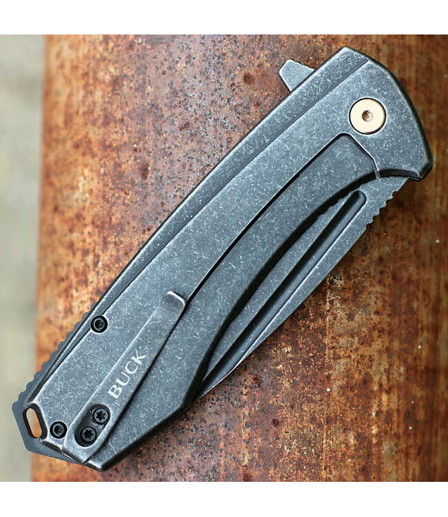 Buck Knives Buck 713CPS Ruckus Black Stonewash D2 Carbon Steel Drop Point