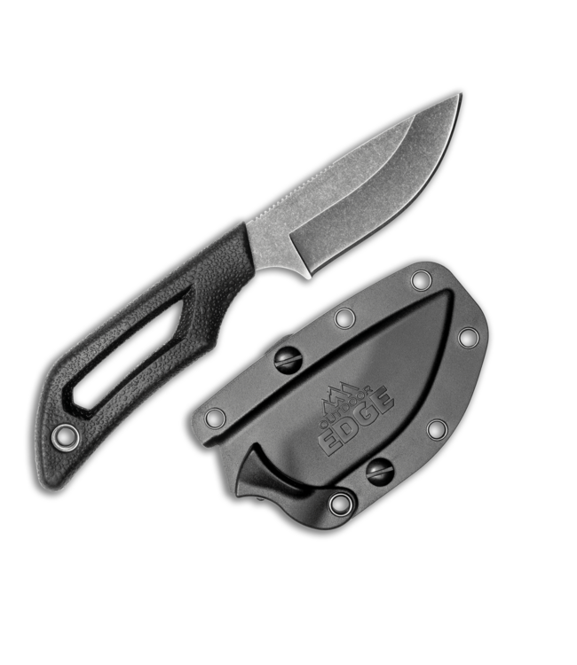 Outdoor Edge Pivot Drop-Point Knife w/sheath Black