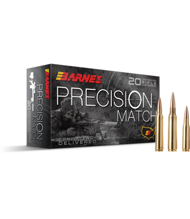 Barnes Precision Match Rifle Ammo 338 Lapua 300gr OTM BT