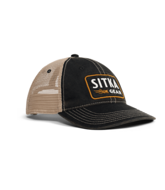 Sitka Heritage Patch Vintage Trucker Hat Sitka Black Sitka Heritage Patch Vintage Trucker Hat Sitka Black