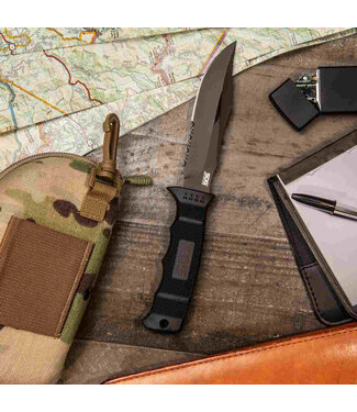 Seal Pup Elite Black Tini Serrated w/Sheath Seal Pup Elite Black Tini Serrated w/Sheath