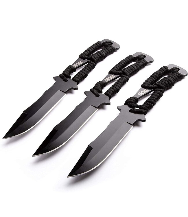 Fixed Blade Throwing Knives w/Paracord 3 Pack