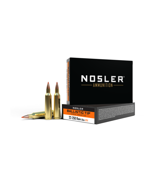 Nosler Ballistic Tip Ammunition 22-250 Rem Mag - 55gr BT