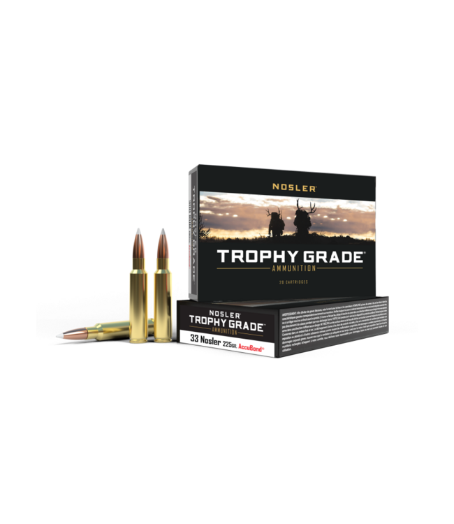 Nosler Trophy Grade Accubond Ammunition  33 Nosler - 225gr AB