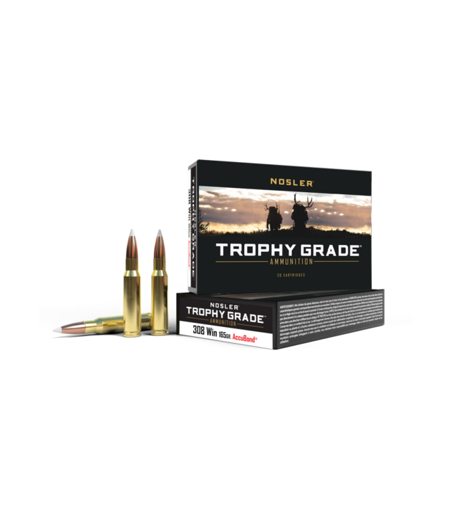 Nosler Trophy Grade Accubond Ammunition  308 Win - 165gr AB