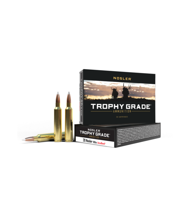 Nosler Trophy Grade Accubond Ammunition  28 Nosler - 160gr AB