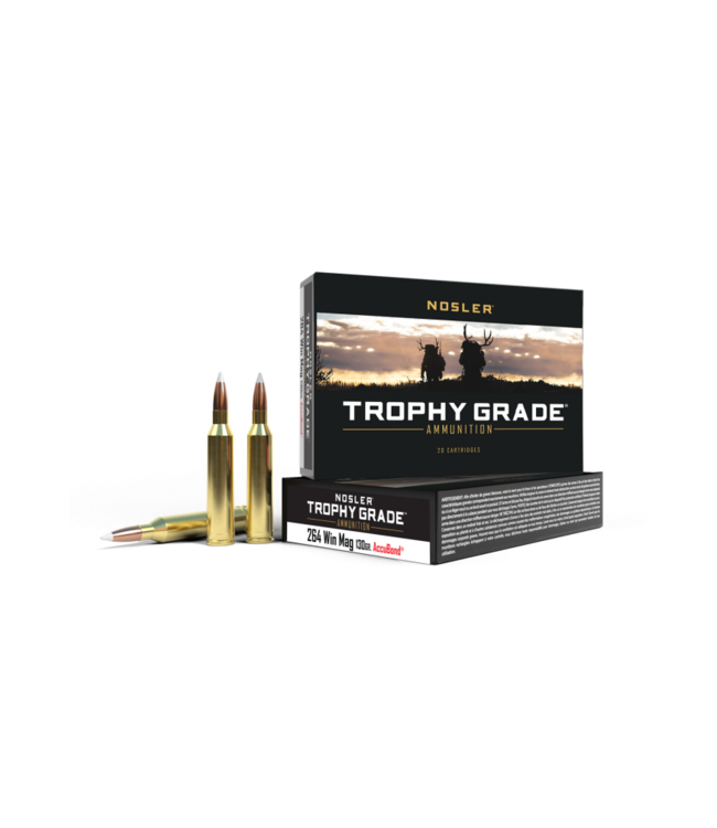Nosler Trophy Grade Accubond Ammunition  264 Win Mag - 130gr Accubond