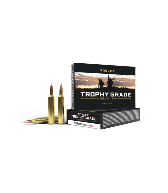 Nosler Trophy Grade Accubond Ammunition  26 Nosler - 140gr AB