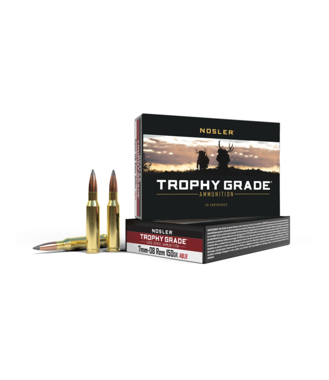 Nosler Trophy Grade Accubond LR Rifle Ammunition 7mm-08 Rem - 150gr ABLR