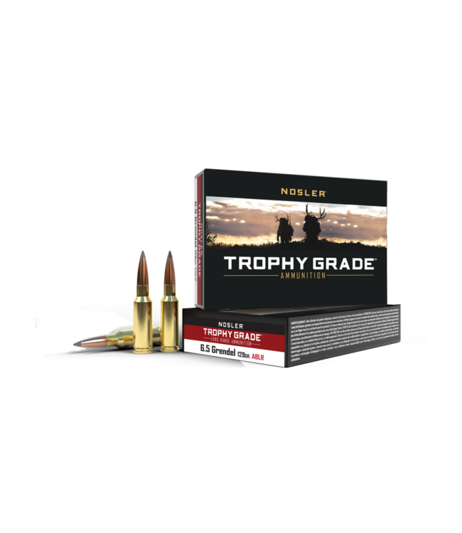 Nosler Trophy Grade Accubond LR Rifle Ammunition 6.5-284 Norma - 129gr