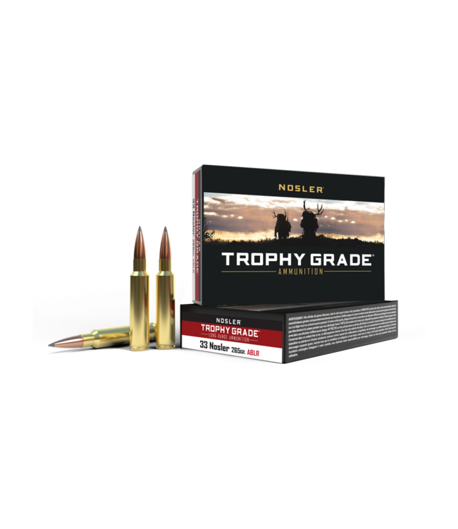 Nosler Trophy Grade Accubond LR Rifle Ammunition 33 Nosler - 265gr ABLR