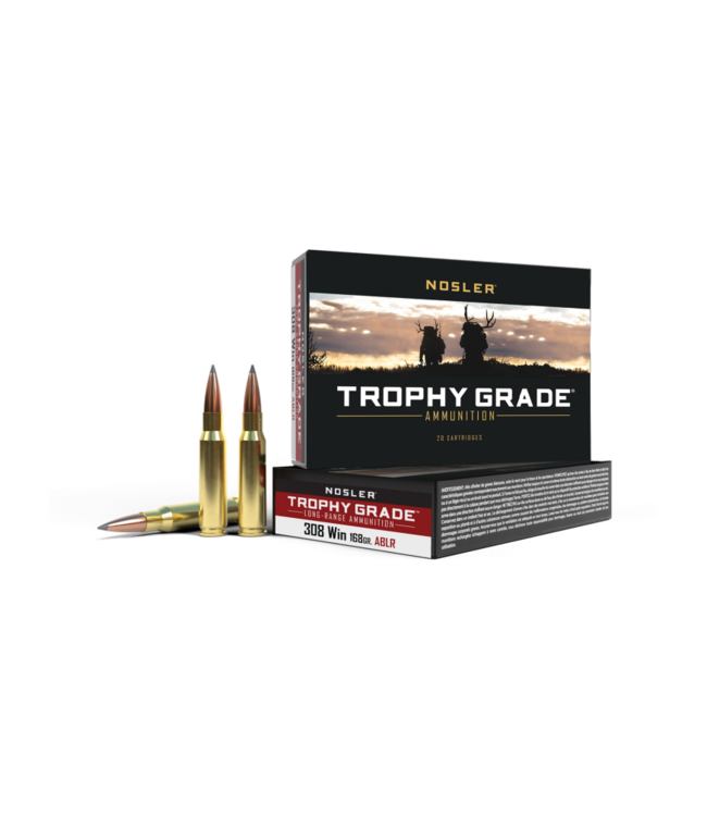 Nosler Trophy Grade Accubond LR Rifle Ammunition 308 Win - 168gr ABLR SP