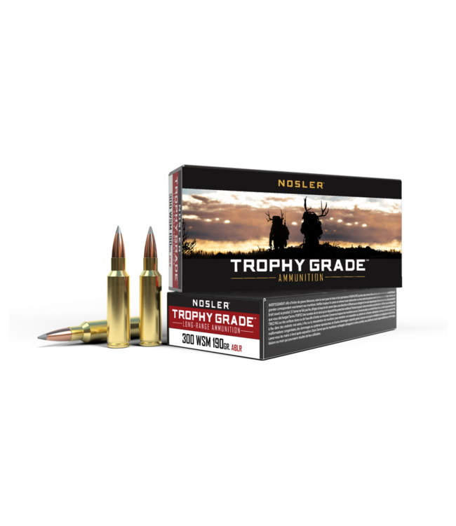 Nosler Trophy Grade Accubond LR Rifle Ammunition 300 WSM - 190gr ABLR