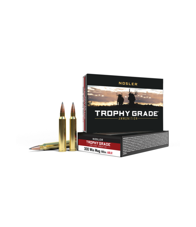 Nosler Trophy Grade Accubond LR Rifle Ammunition 300 Win Mag - 190gr ABLR