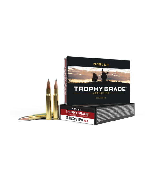 Nosler Trophy Grade Accubond LR Rifle Ammunition 30-06 SPRG 168gr ABLR