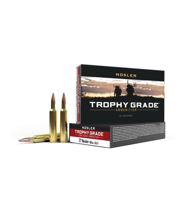 Nosler Trophy Grade Accubond LR Rifle Ammunition 27 Nosler - 165gr ABLR