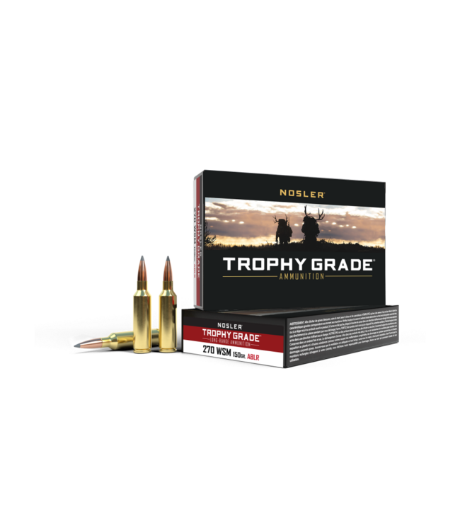 Nosler Trophy Grade Accubond LR Rifle Ammunition .270 WSM - 150gr ABLR