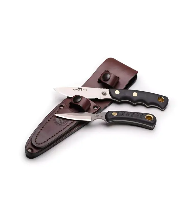 Knives Of Alaska Knives of Alaska Alpha Wolf / Cub Bear Combo - Orange Suregrip