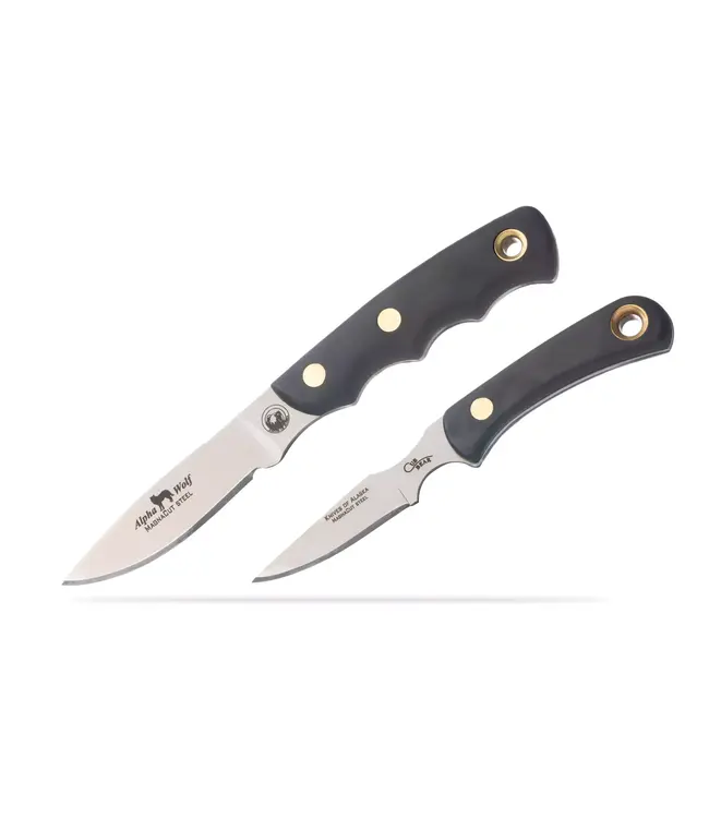 Knives Of Alaska Knives of Alaska Alpha Wolf / Cub Bear Combo - Orange Suregrip