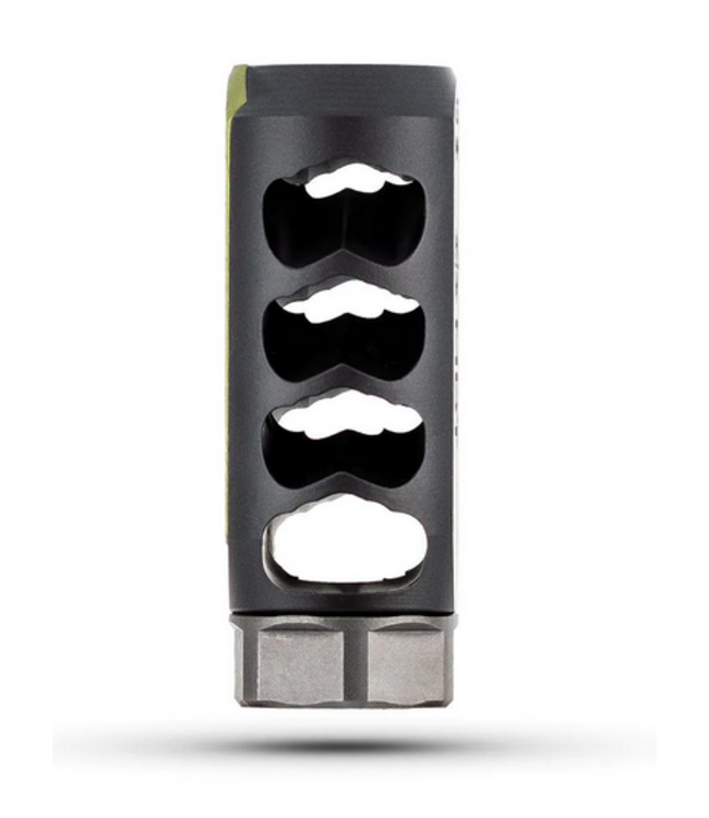 Comp Muzzle Brake 4 Port 308"  5/8"-24  Black/Green