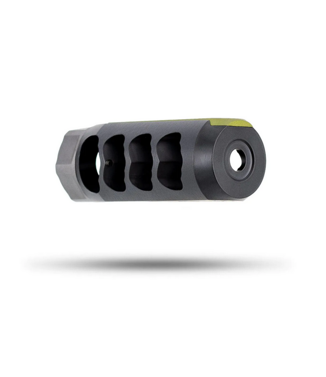 Comp Muzzle Brake 4 Port 308"  5/8"-24  Black/Green