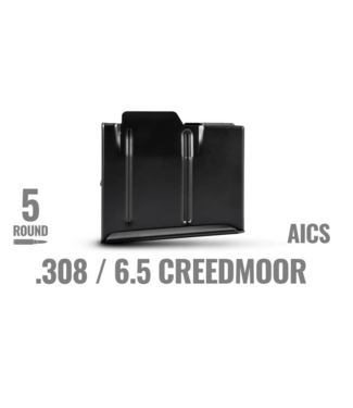 .308 Winchester Metal Magazine Short Action Without Binder Plate 5 Round Black