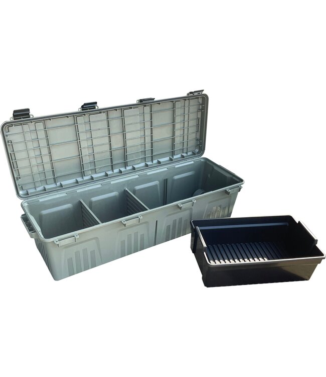 MTM The Mule Wheeled Mobile Gear Crate with Tray and Divider