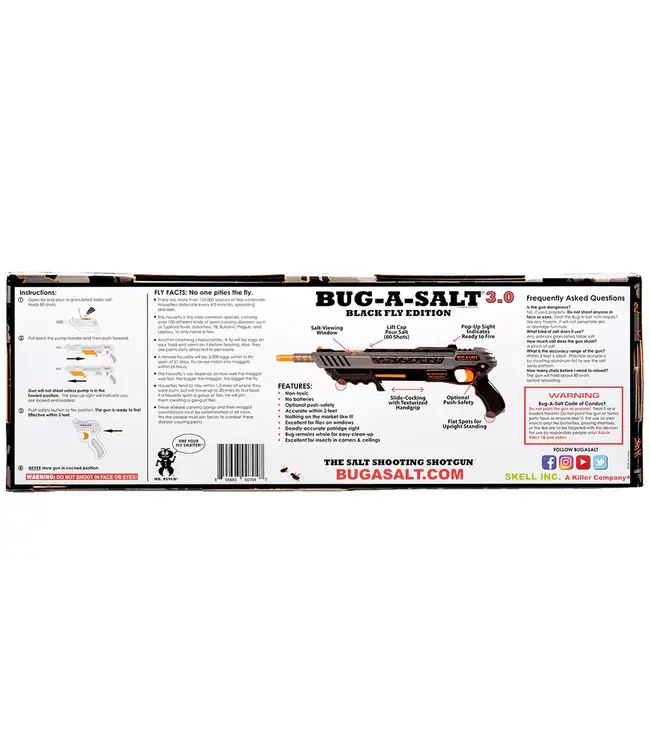 Bug-A-Salt 3.0 Black Fly Edition Salt Gun