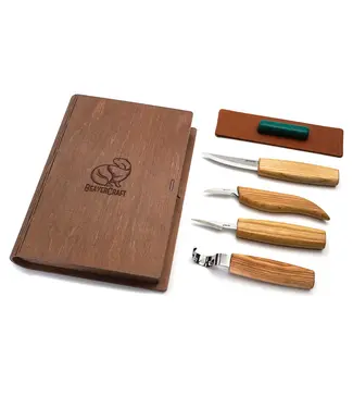 Beavercraft Set of 4 Knives in a Book Case