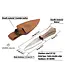 Beavercraft Neck Knife Dagger with Leather Sheath