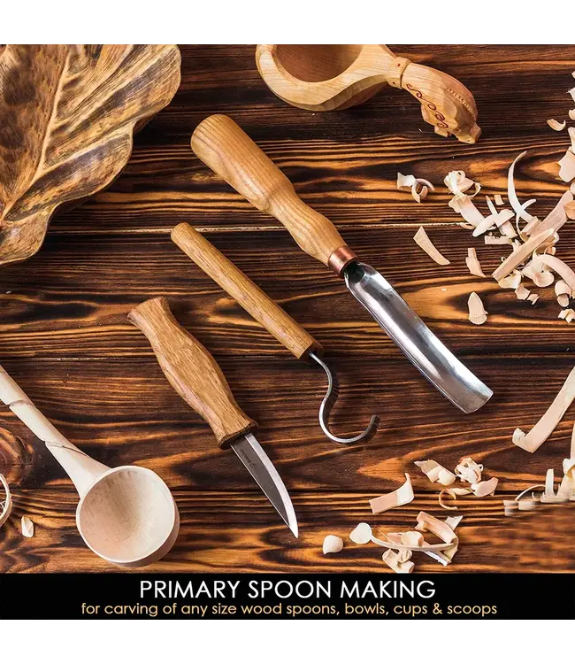 Beavercraft Spoon Carving Set with Gouge 3pc