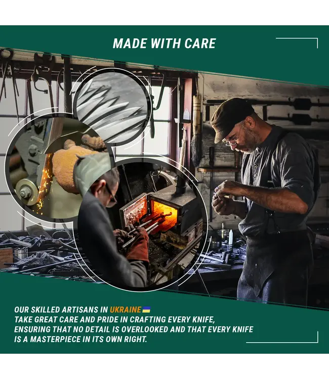 Beavercraft Big Bear Dusk Bushcraft Knife Carbon Steel Walnut Handle w/ Leather Sheath