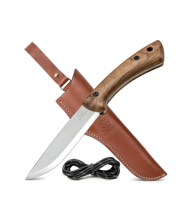Beavercraft Dune Carbon Steel Bushcraft Knife Walnut w/Sheath