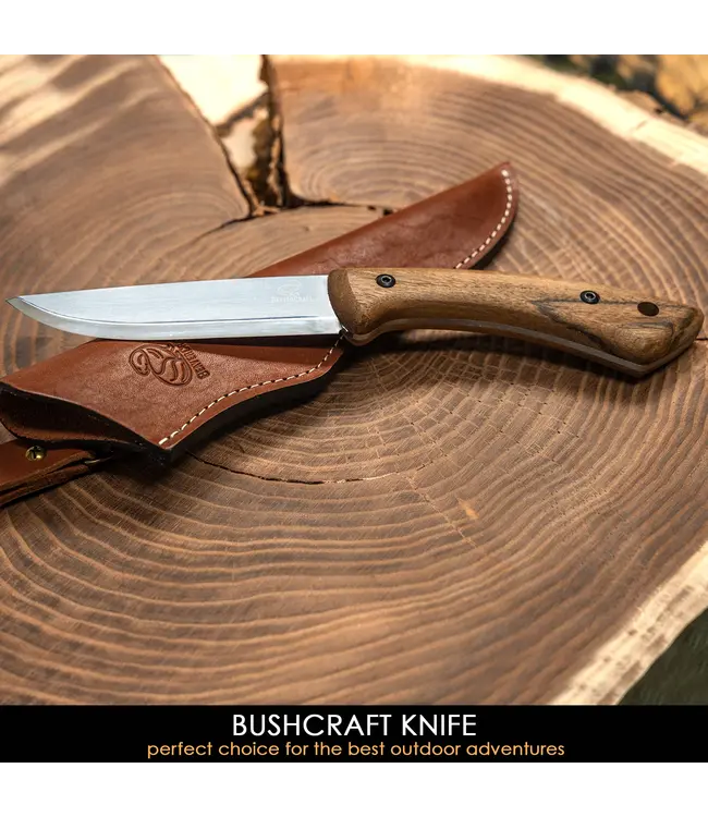 Beavercraft Dune Carbon Steel Bushcraft Knife Walnut w/Sheath