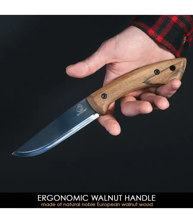 Beavercraft Dune Carbon Steel Bushcraft Knife Walnut w/Sheath