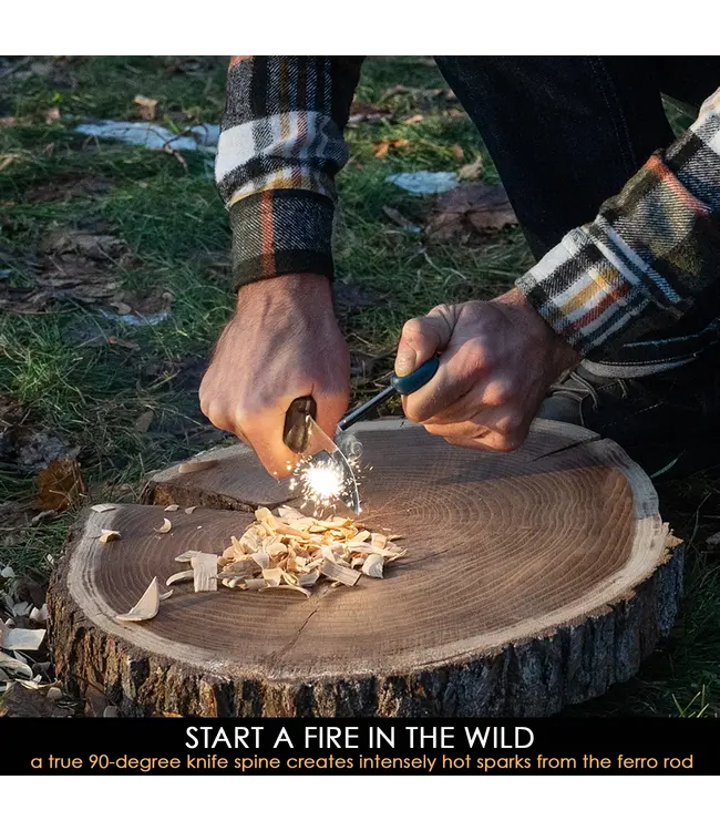 Beavercraft Dune Carbon Steel Bushcraft Knife Walnut w/Sheath