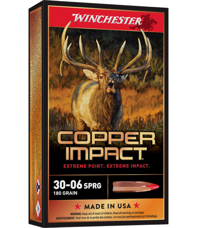 Winchester Copper Impact 30-06 SPRG 180gr  Extreme Point Copper