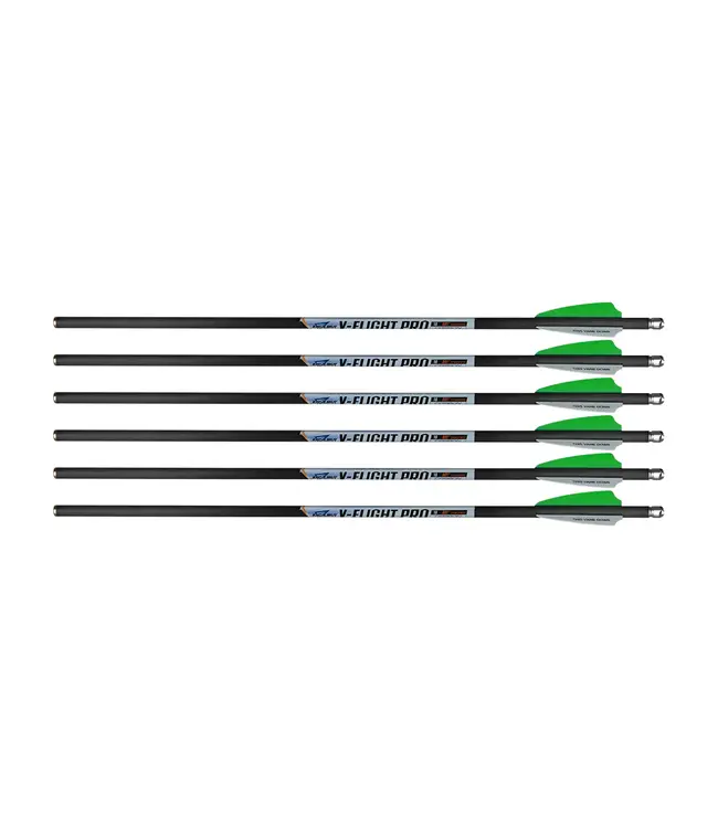 V Flight Pro Arrows 18in 6pk for Hybrid Crossbows