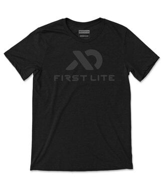 First Lite Stacked Logo T Shirt Black