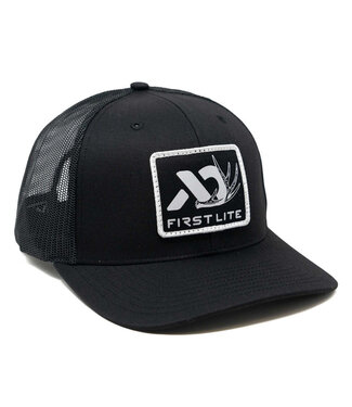 First Lite Whitetail Patch Trucker Hat Black