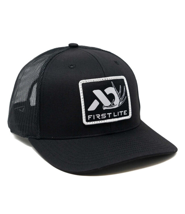 First Lite Whitetail Patch Trucker Hat Black