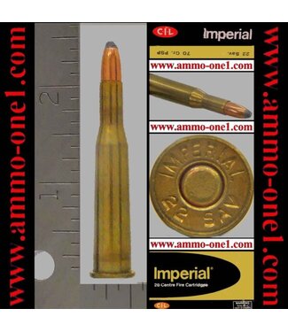 CANADIAN INDUSTRIES 22 SAVAGE (High Power) 70gr SOFT POINT AMMO (missing 1 cartridge)