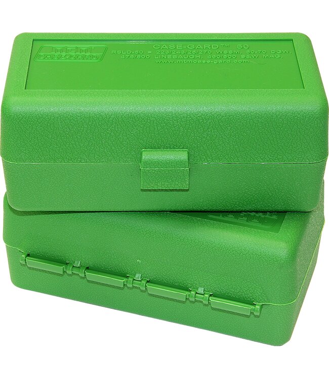 MTM Ammunition Box 50 Round Flip-Top 223 270 WSSM Blue