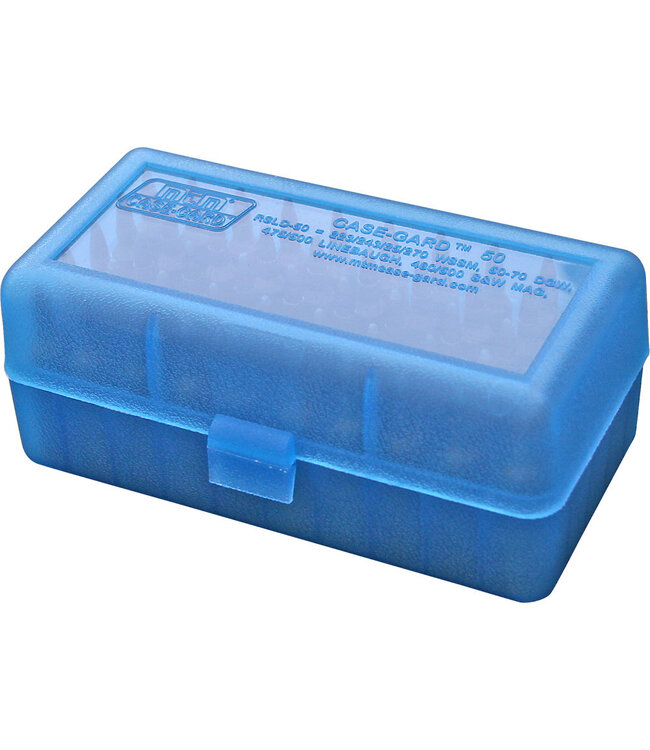 MTM Ammunition Box 50 Round Flip-Top 223 270 WSSM Blue