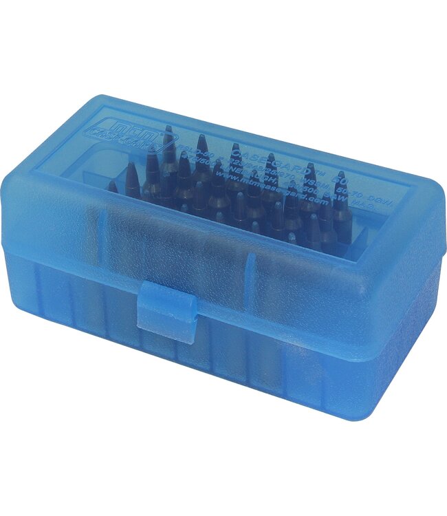 MTM Ammunition Box 50 Round Flip-Top 223 270 WSSM Blue