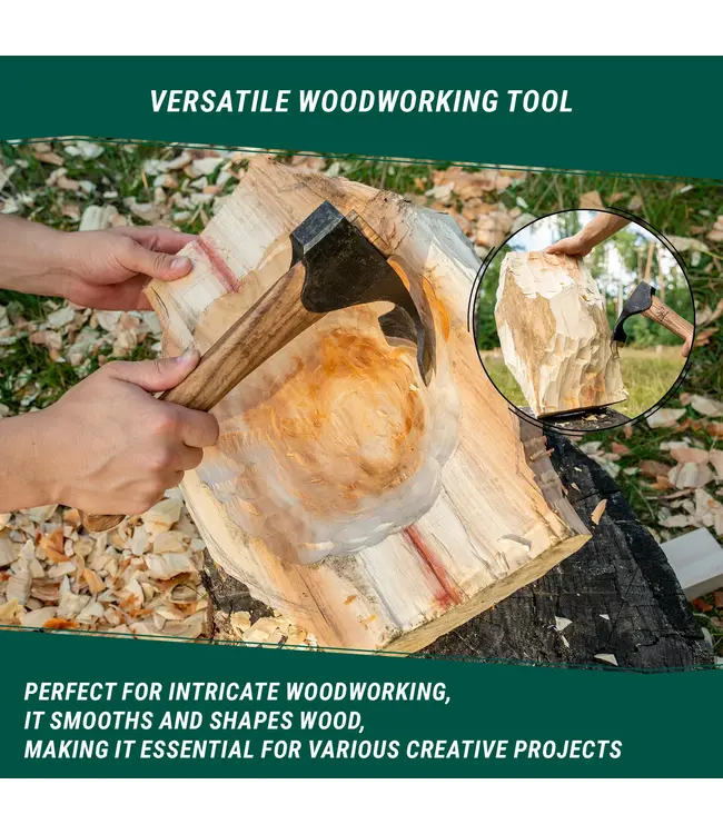 Beavercraft Compact Wood Carving Adze Ashwood Handle w/Sheath