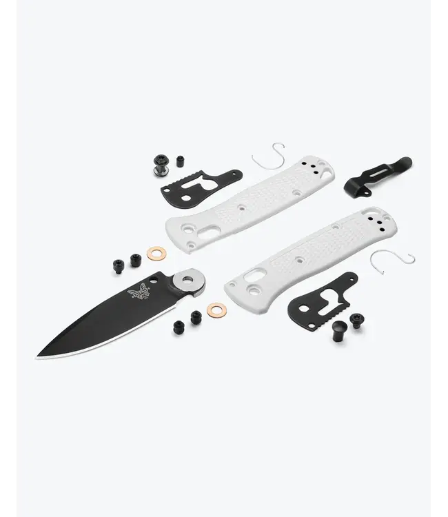 Benchmade Mini Bugout Folding Knife White Black Blade 2.82in