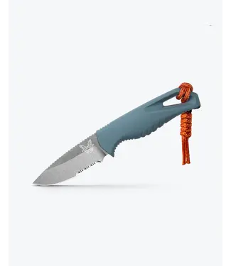 Benchmade Intersect Fixed Blade Drop Point Water Collection Serrated 2.68in Blue